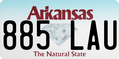 AR license plate 885LAU