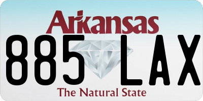 AR license plate 885LAX