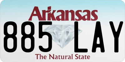 AR license plate 885LAY