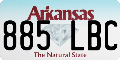 AR license plate 885LBC