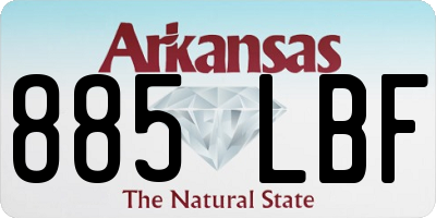 AR license plate 885LBF