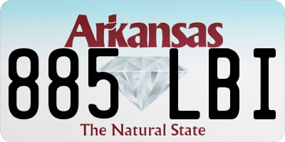 AR license plate 885LBI
