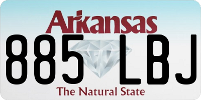AR license plate 885LBJ
