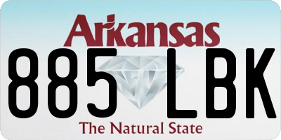 AR license plate 885LBK