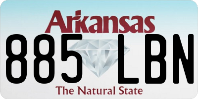 AR license plate 885LBN