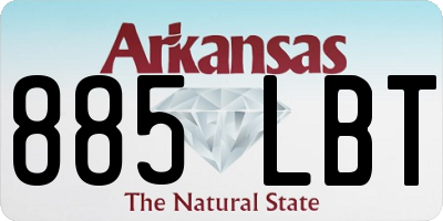 AR license plate 885LBT