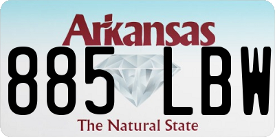 AR license plate 885LBW