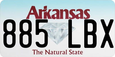 AR license plate 885LBX