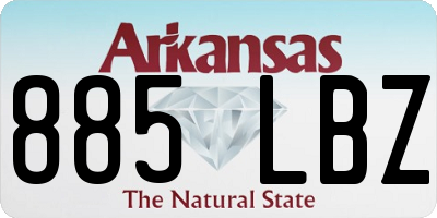 AR license plate 885LBZ
