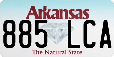 AR license plate 885LCA