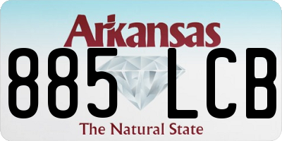 AR license plate 885LCB