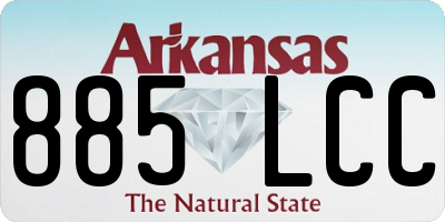 AR license plate 885LCC