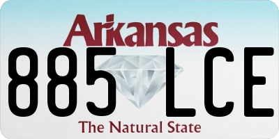 AR license plate 885LCE