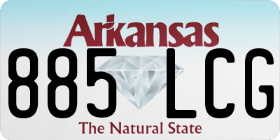 AR license plate 885LCG