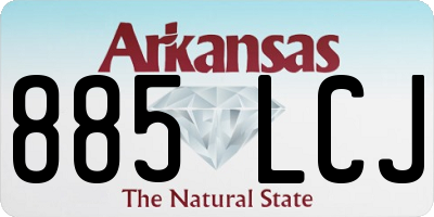 AR license plate 885LCJ