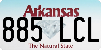 AR license plate 885LCL