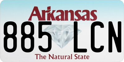 AR license plate 885LCN