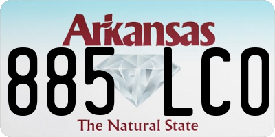 AR license plate 885LCO