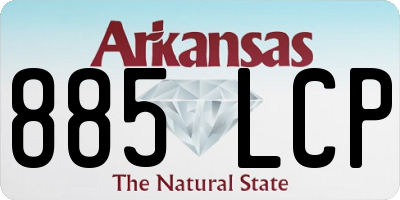 AR license plate 885LCP