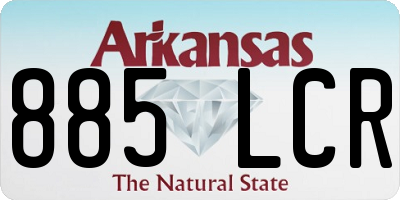 AR license plate 885LCR