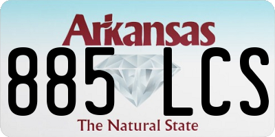 AR license plate 885LCS