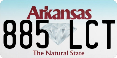 AR license plate 885LCT