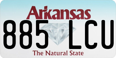 AR license plate 885LCU