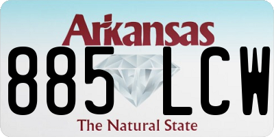 AR license plate 885LCW