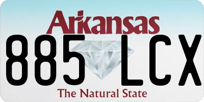 AR license plate 885LCX