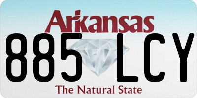 AR license plate 885LCY