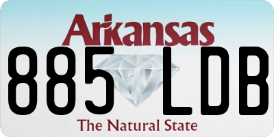 AR license plate 885LDB
