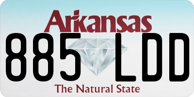 AR license plate 885LDD