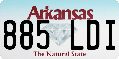 AR license plate 885LDI