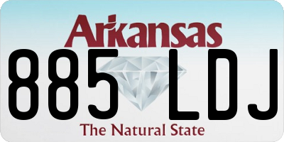 AR license plate 885LDJ