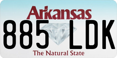 AR license plate 885LDK