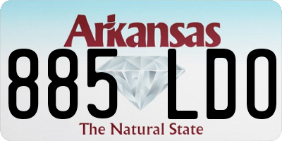 AR license plate 885LDO
