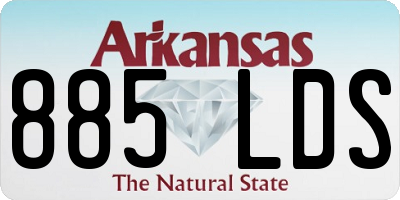 AR license plate 885LDS