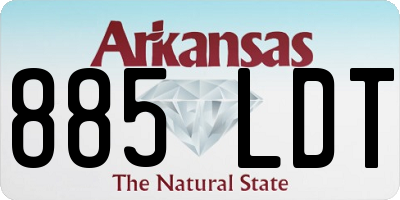 AR license plate 885LDT