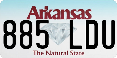 AR license plate 885LDU