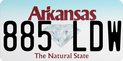 AR license plate 885LDW