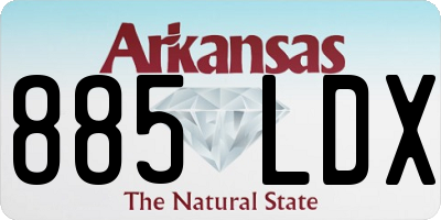 AR license plate 885LDX