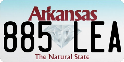 AR license plate 885LEA