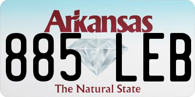 AR license plate 885LEB