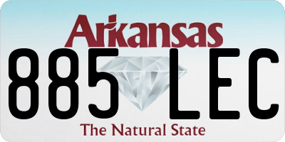 AR license plate 885LEC