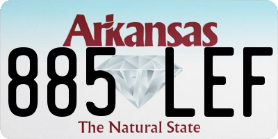 AR license plate 885LEF