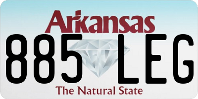 AR license plate 885LEG