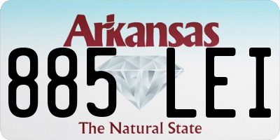 AR license plate 885LEI