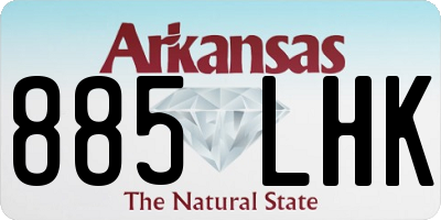 AR license plate 885LHK