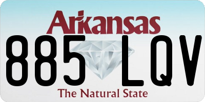 AR license plate 885LQV