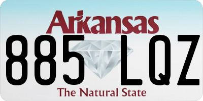 AR license plate 885LQZ
